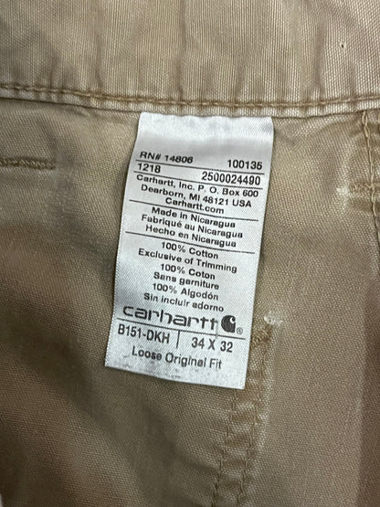 2018 Carhartt Khaki Carpenter Pants (34 x 32)