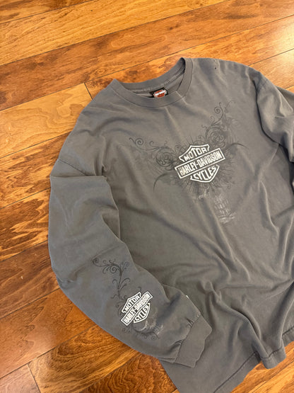 00s Harley Davidson Daytona Charcoal Long-Sleeve (XL)