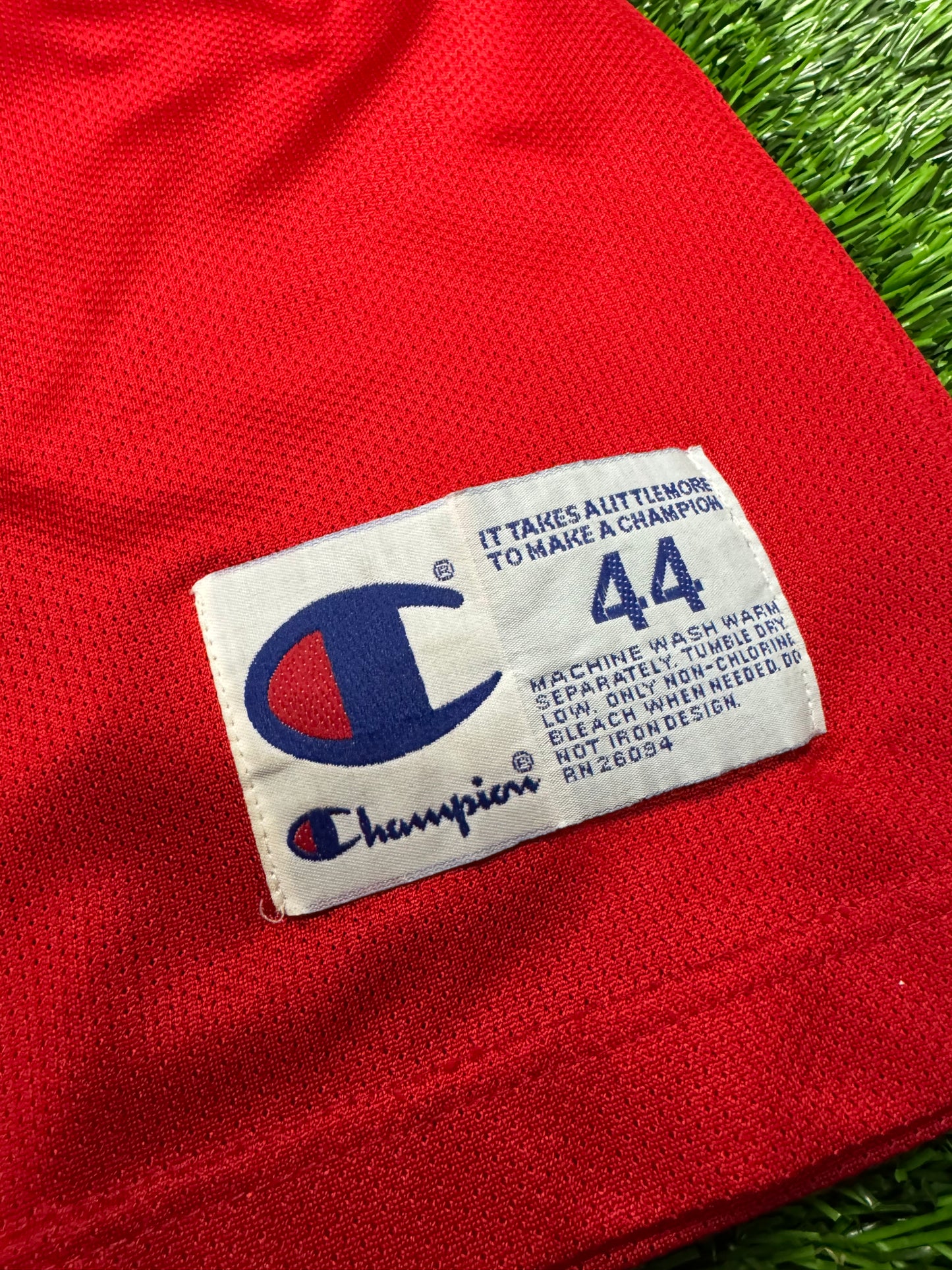 90s Philadelphia 76ers Sixers Jerry Stackhouse #42 Vintage Champion Red NBA Jersey (M)