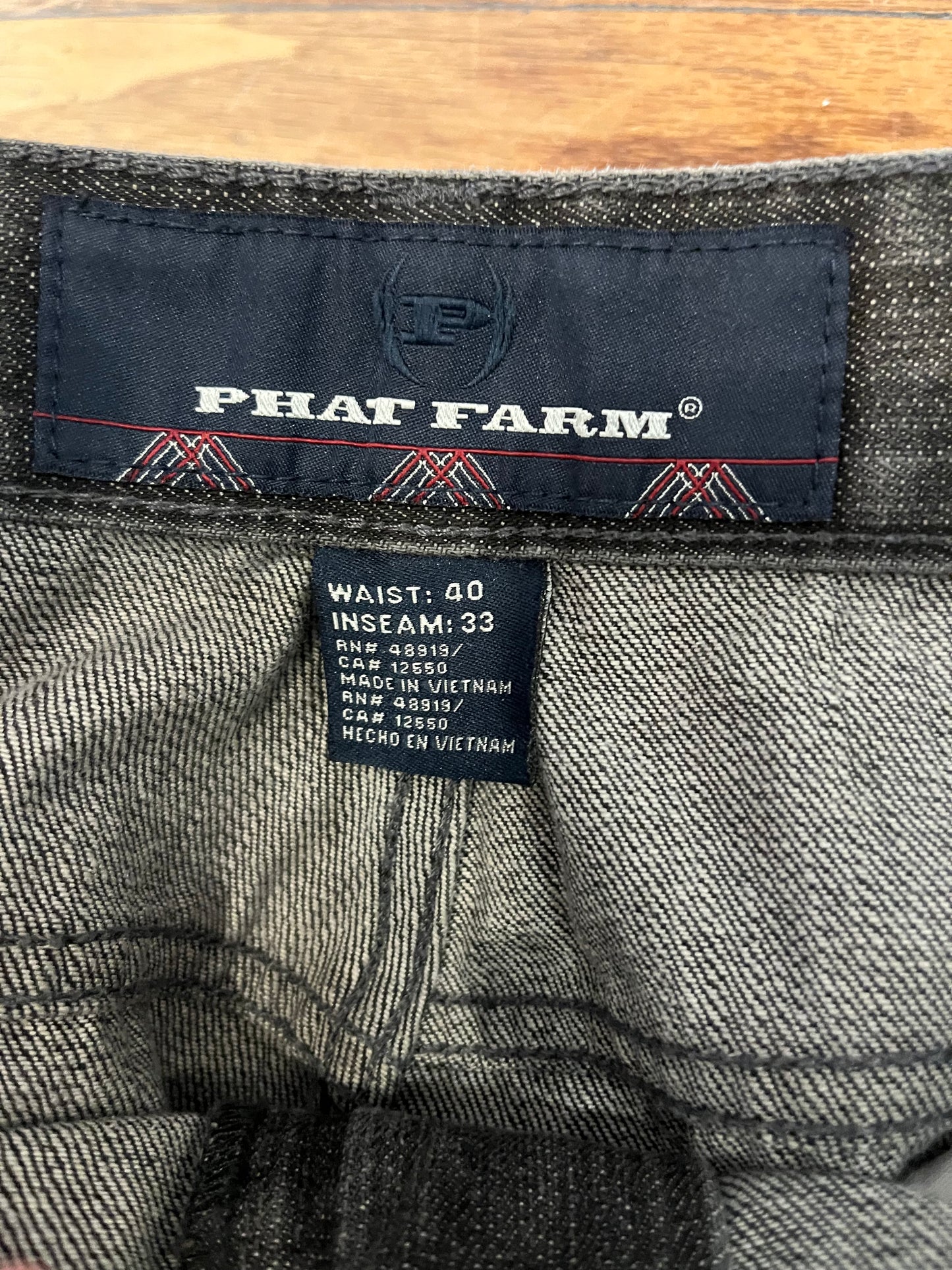 00s Phat Farm Black Baggy Jeans (40 x 32)