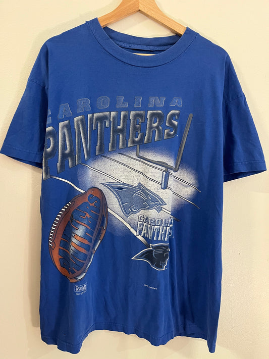 1994 Carolina Panthers Blue Magic Johnson T's Shirt (XL)