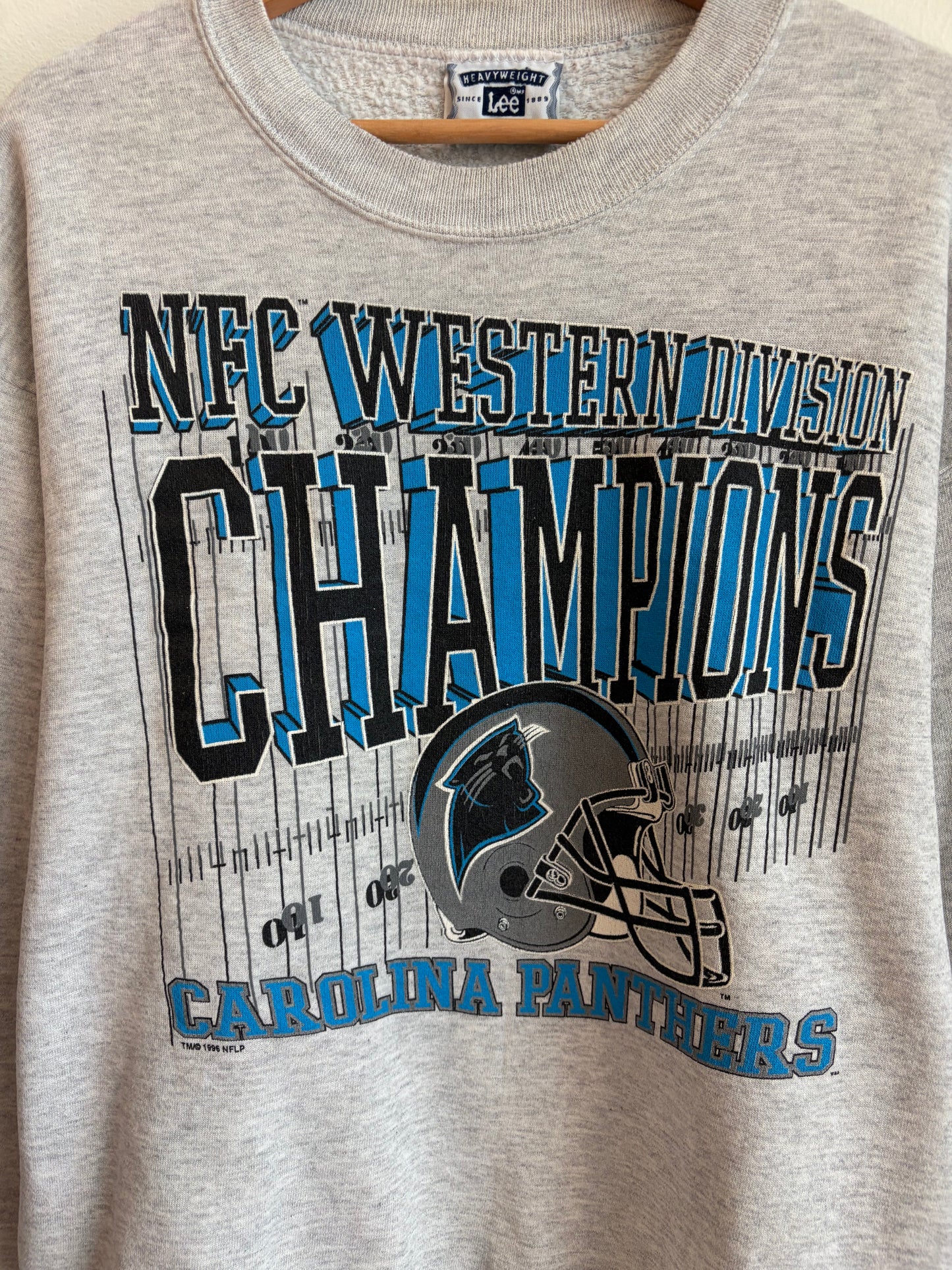1996 Carolina Panthers NFC Western Division Crewneck  (L)