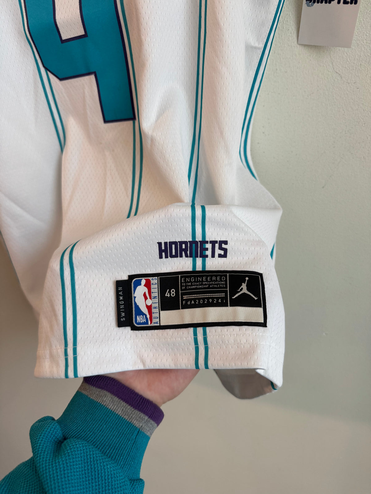 2020 Charlotte Hornets Devonte Graham Away Pinstripe Jordan Swingman Jersey (L)
