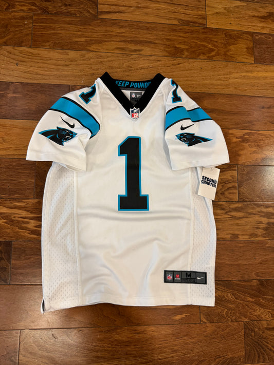 2012 Carolina Panthers Cam Newton Away Jersey (Youth M)