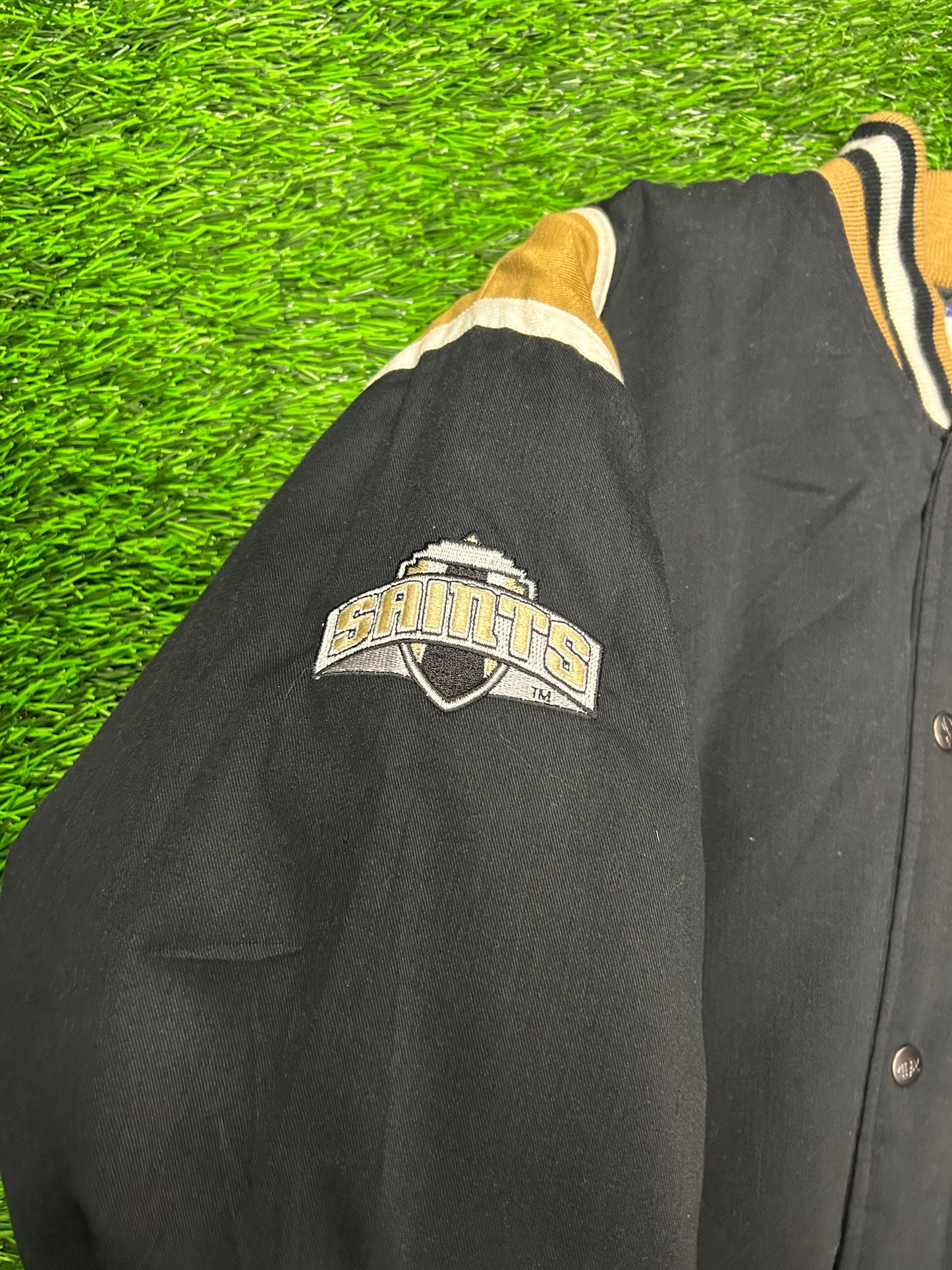 90s New Orleans Saints Vintage Logo Athletic Varsity Jacket (M)