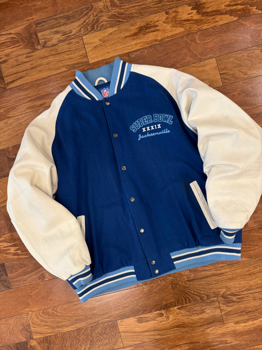 2005 Jacksonville Super Bowl Varsity Leather Jacket (XL)