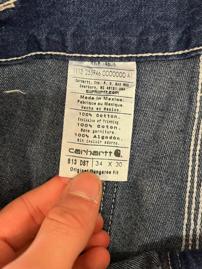 2013 Carhartt Dark Wash Carpenter Jeans (34 x 30)