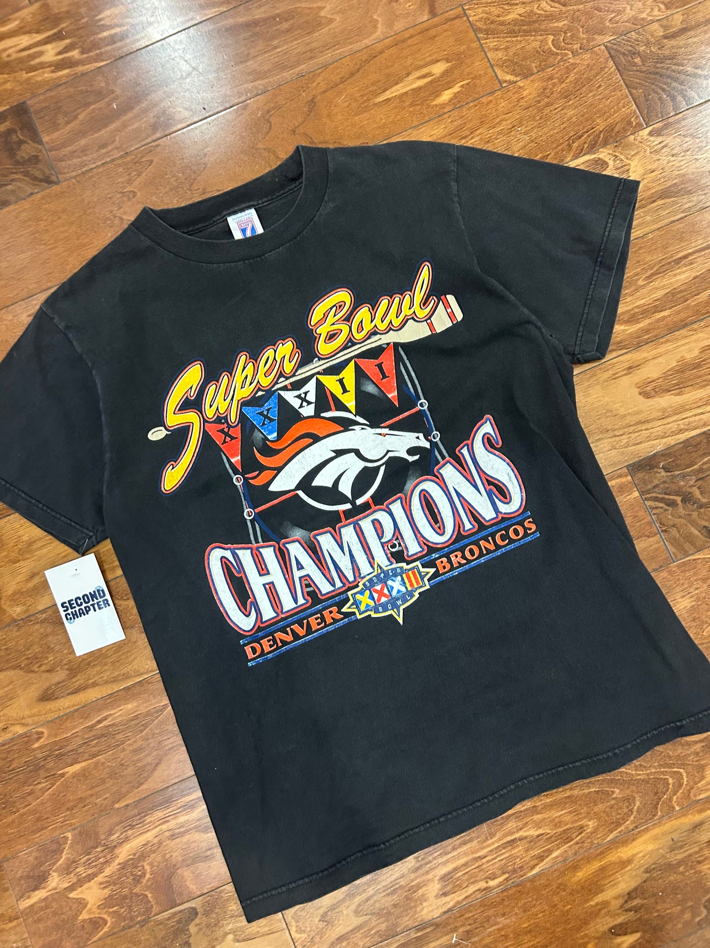 90s Denver Broncos Vintage Super Bowl XXXII Tee (M)