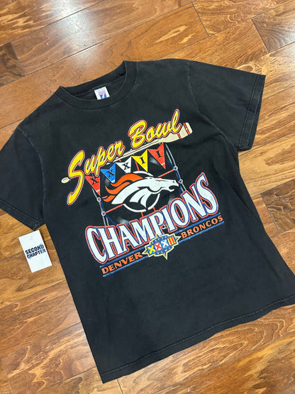 90s Denver Broncos Vintage Super Bowl XXXII Tee (M)