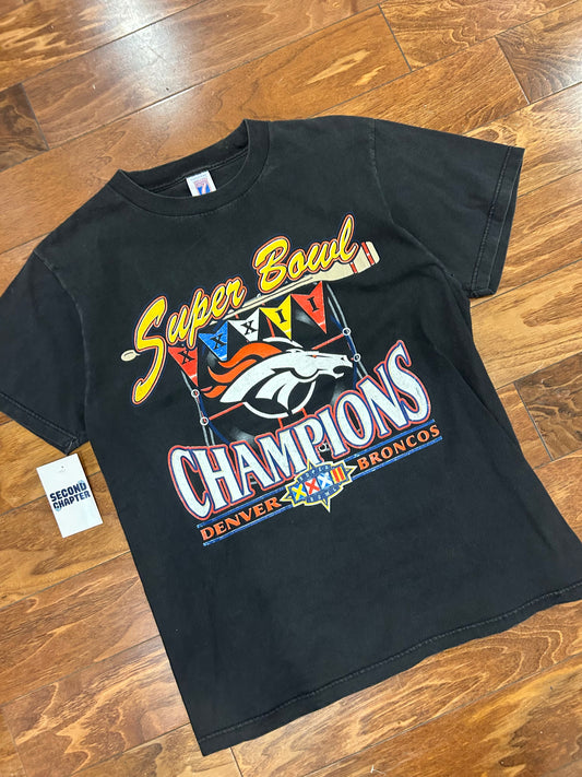 90s Denver Broncos Vintage Super Bowl XXXII Tee (M)