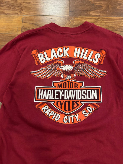 90s Harley Davidson Black Hills Rally Vintage Tee (L)