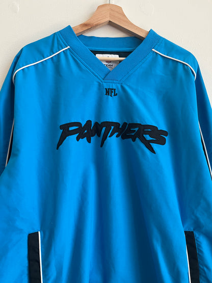 00s Carolina Panthers Blue Cat Scratch NFL Windbreaker (L)