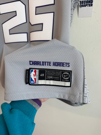 2019 Charlotte Hornets PJ Washington Jr. Jordan Swingman Grey Jersey (L)