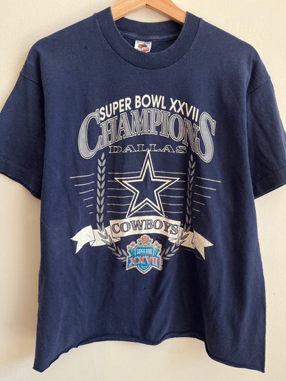 1993 Dallas Cowboys Super Bowl XXVII Cropped Tee (L)