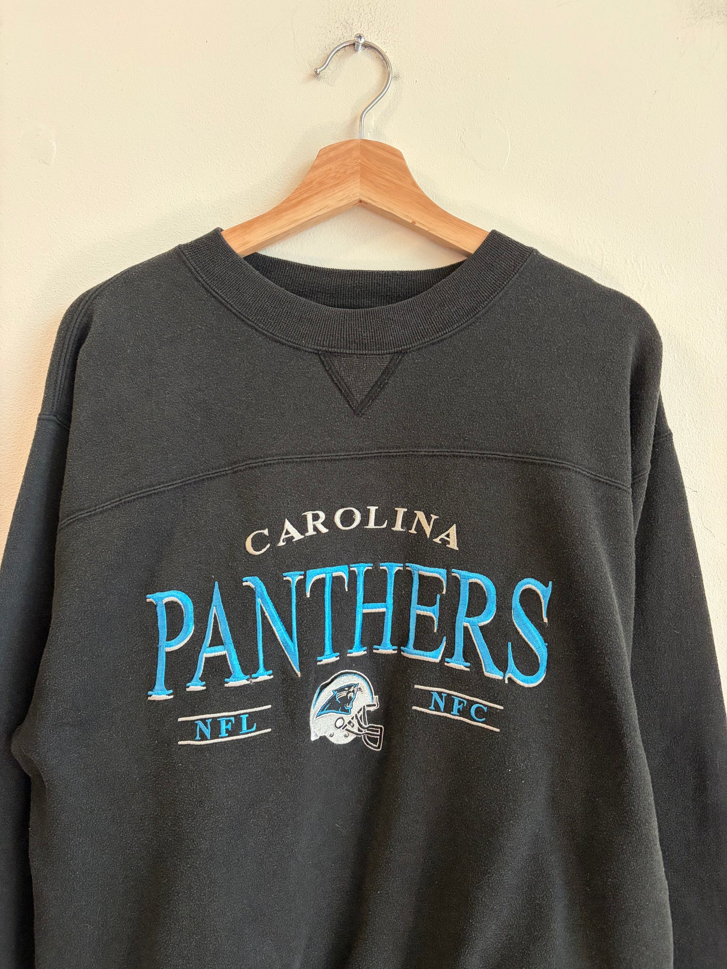 90s Carolina Panthers Lee Embroidered Helmet Crewneck (M)