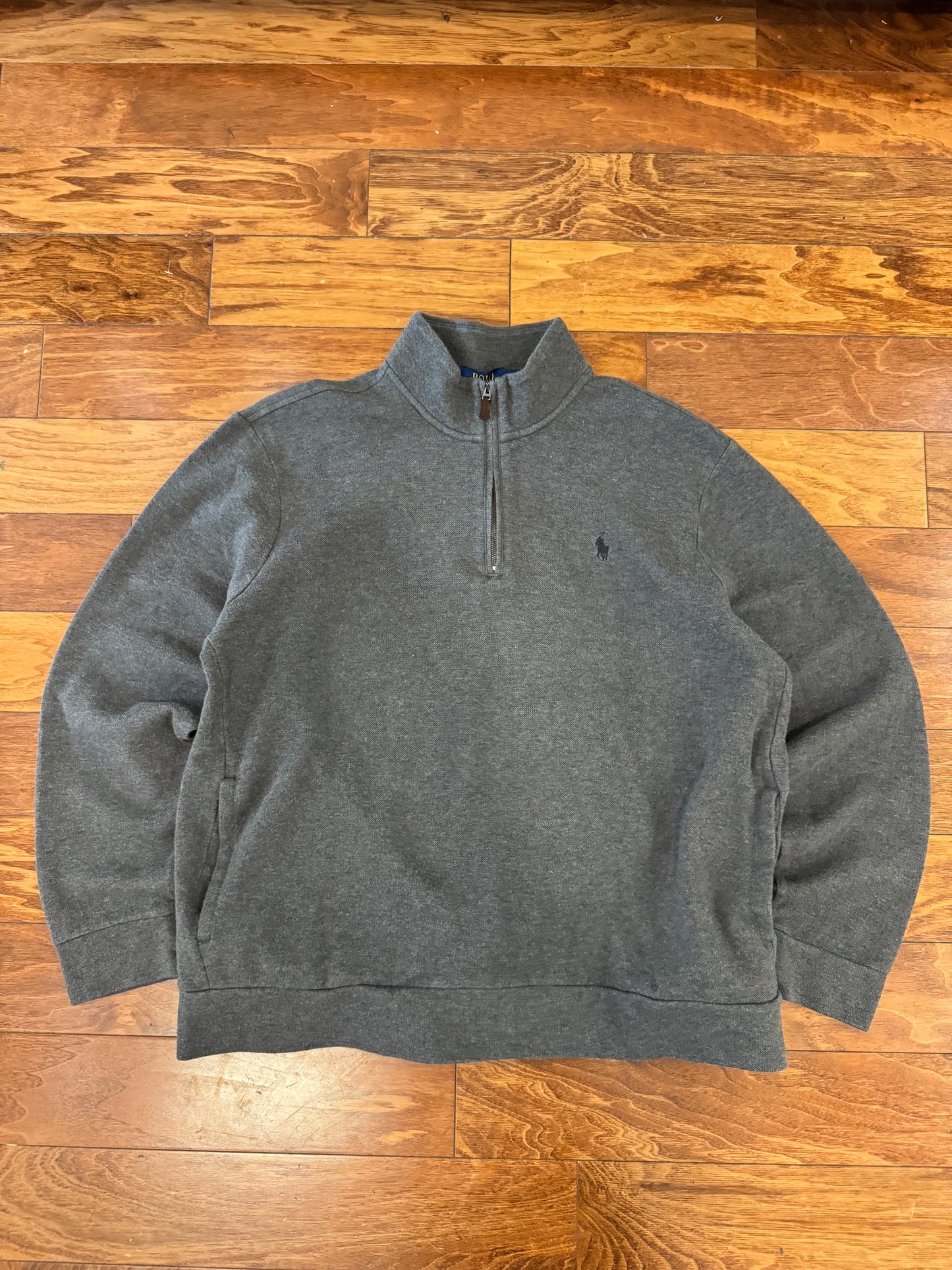 2010s Polo Ralph Lauren Grey Essential Quarter Zip (XL)