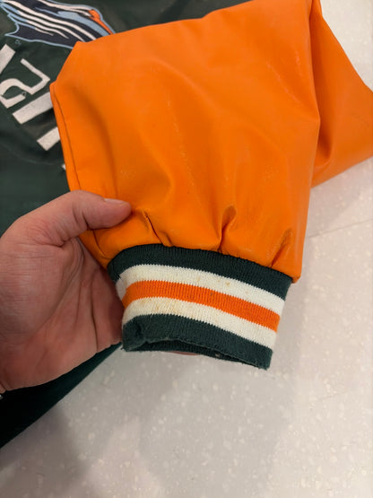 90s University of Miami Hurricanes Steve & Barry's Letterman Jacket (L)