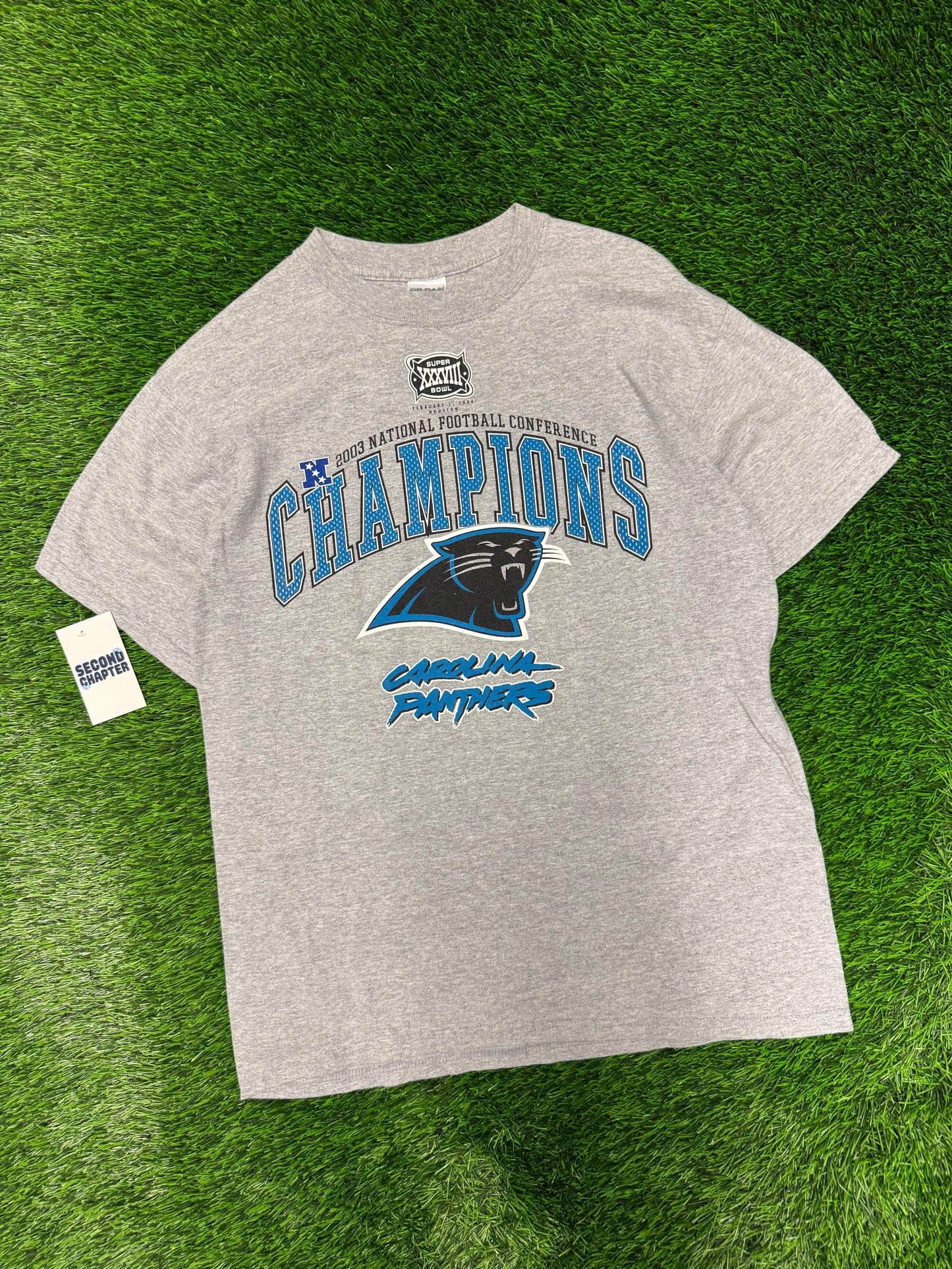 2003 Carolina Panthers NFC Super Bowl Tee (M)