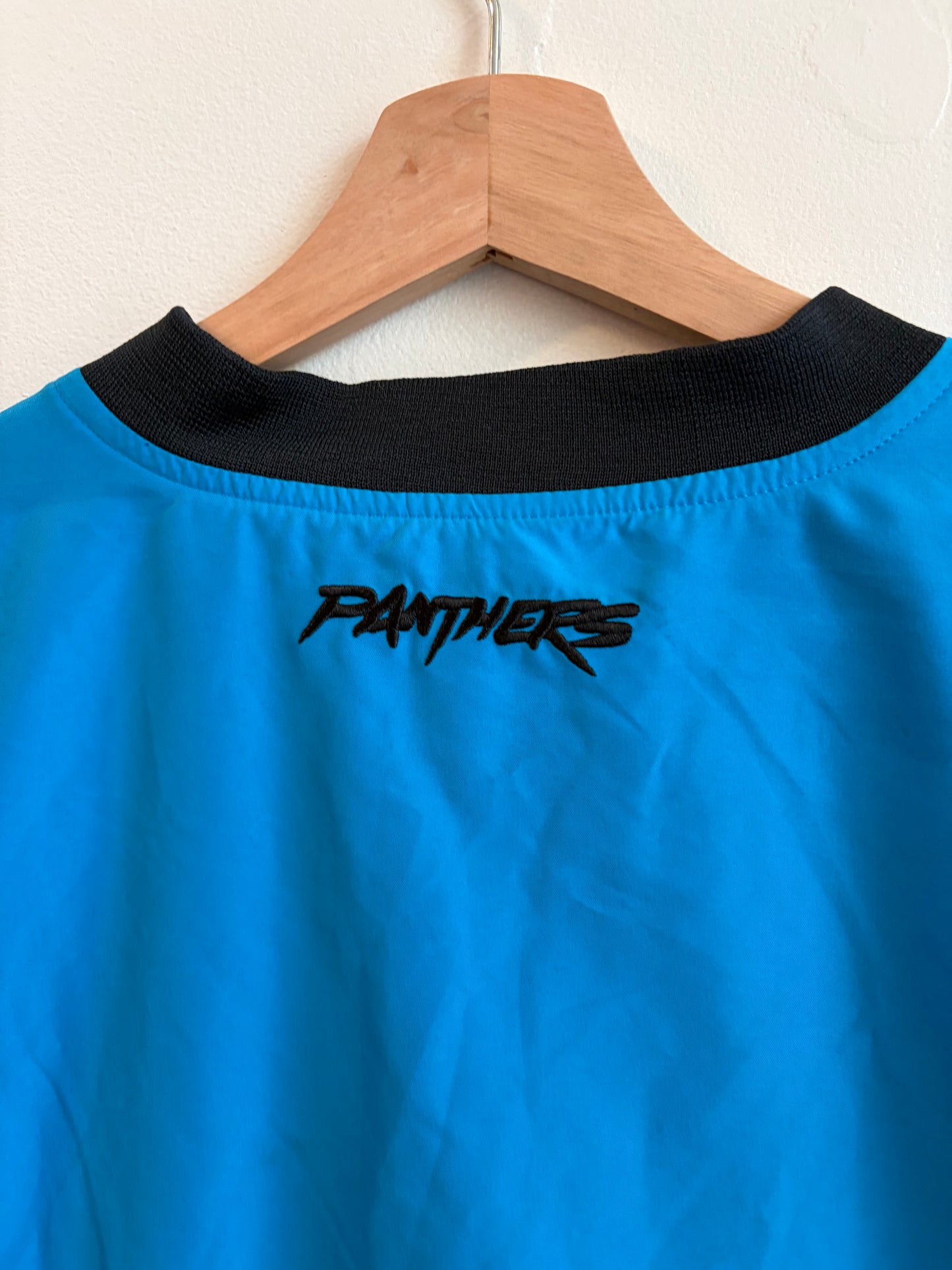 2008 Carolina Panthers NFL Blue Embroidered Cat Windbreaker (M)