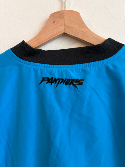 2008 Carolina Panthers NFL Blue Embroidered Cat Windbreaker (M)
