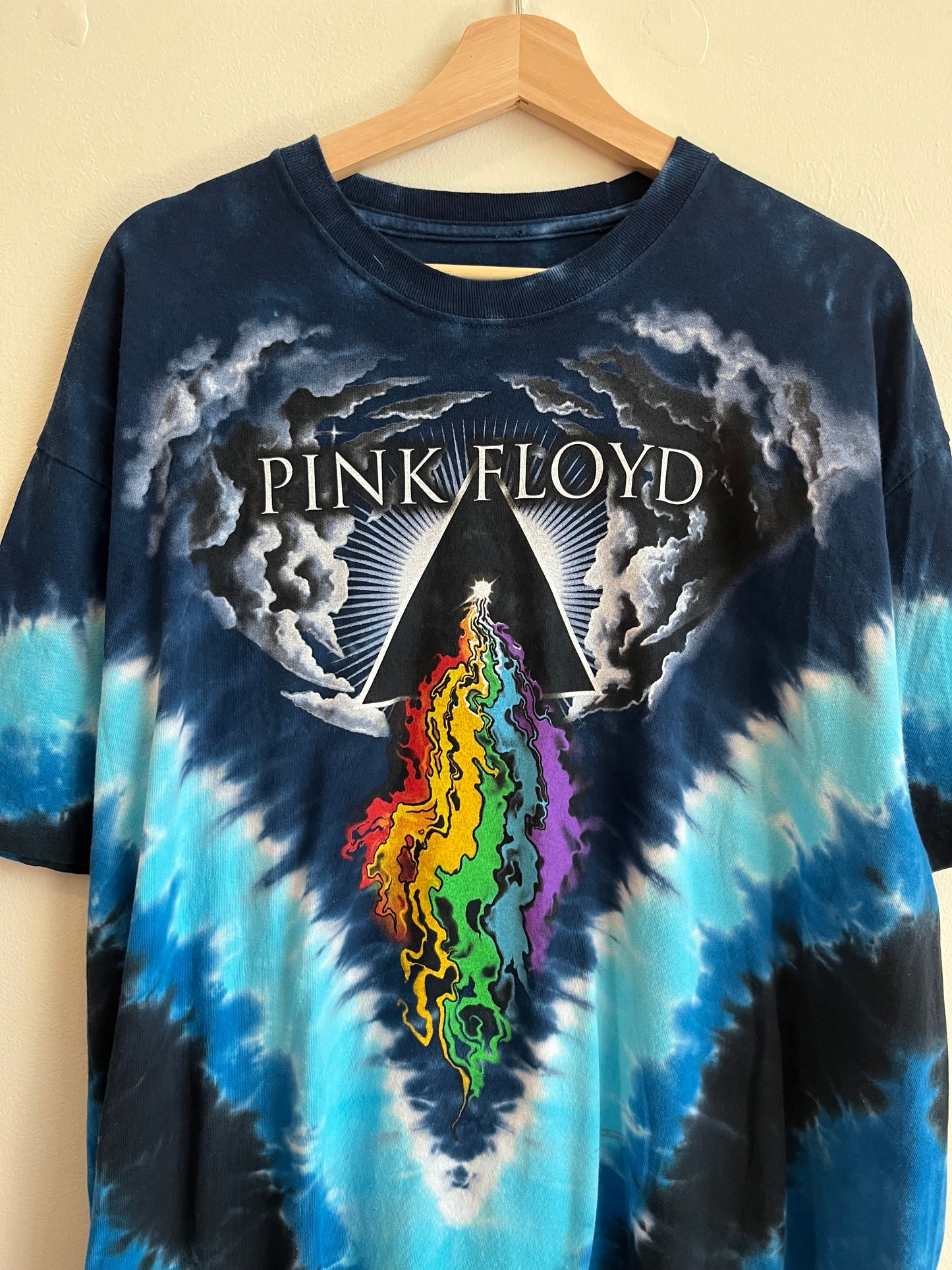 2014 Pink Floyd Liquid Blue Tie Dye Music Tee (XXL)