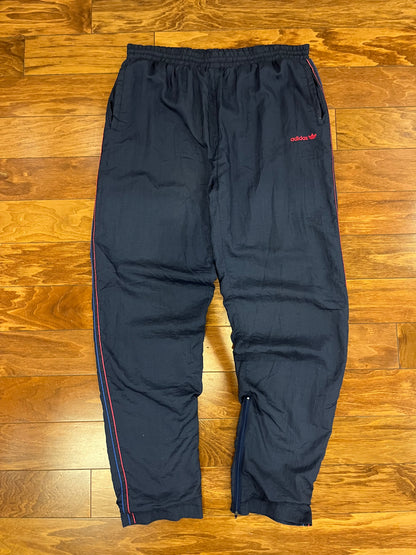 80s Adidas Navy Faded Track Pants (XL)