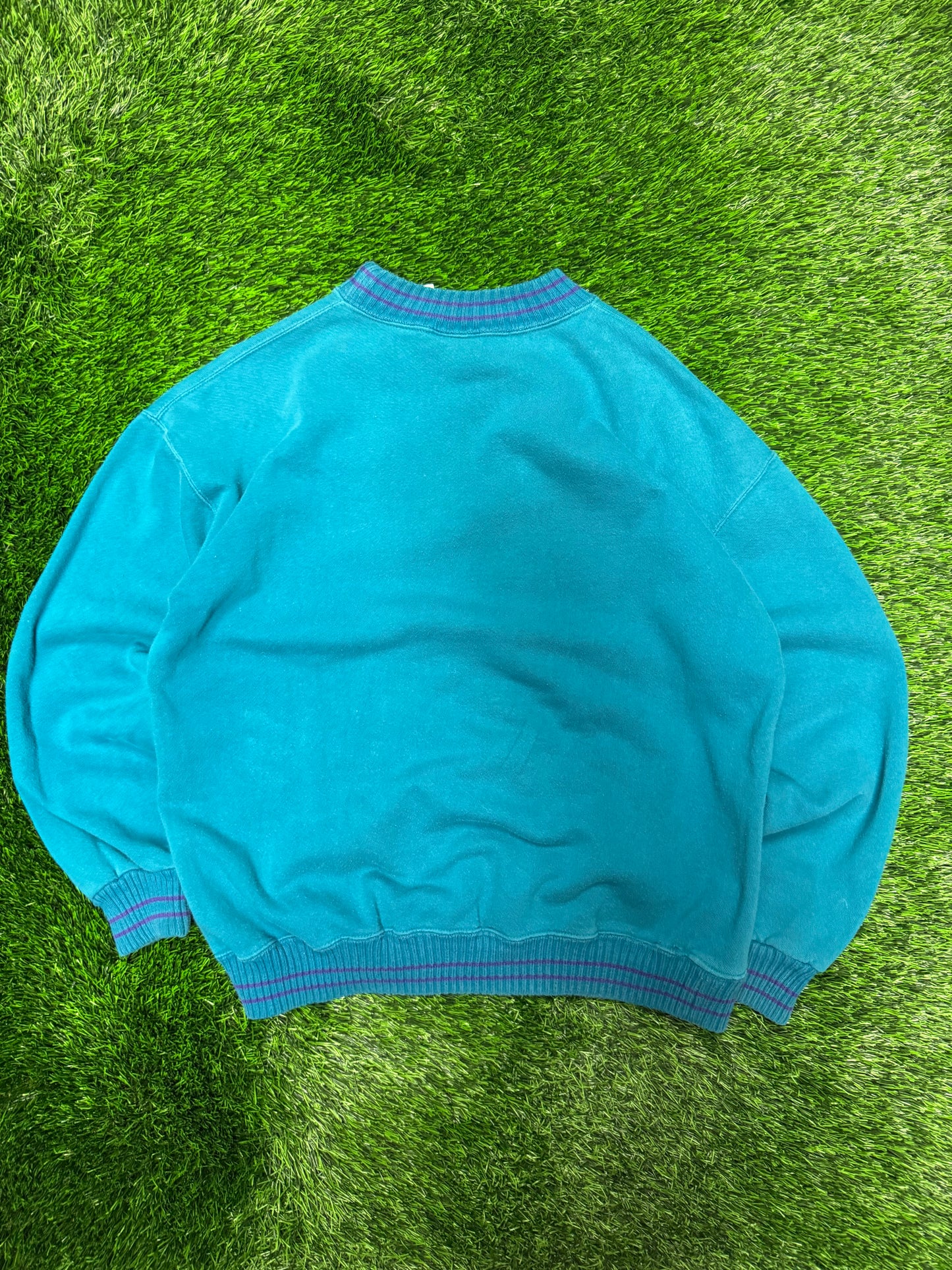 90s Charlotte Hornets Spell Out Vintage Nutmeg Crewneck (L)