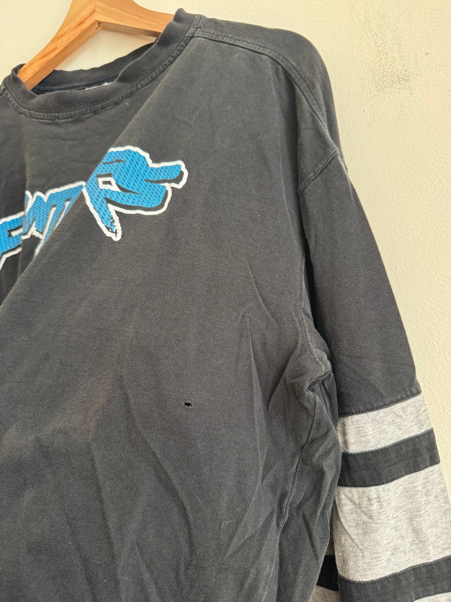 00s Carolina Panthers Cat Scratch Long Sleeve Shirt (L)