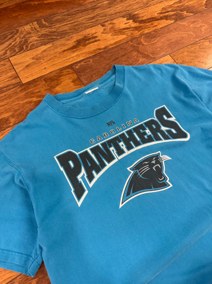 00s Carolina Panthers Blue Spell Out Tee (L)