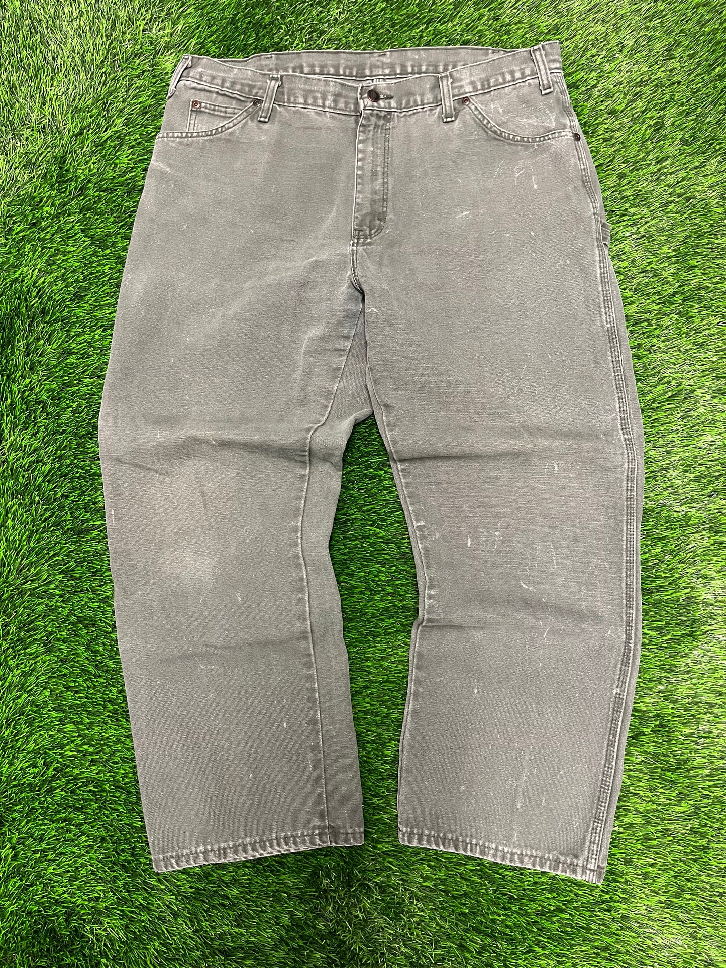 00s Dickies Olive Carpenter Workwear Pants (38 x 30)
