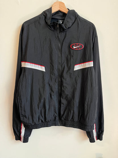 2010s Nike Spell Out Essential Black Windbreaker (L)