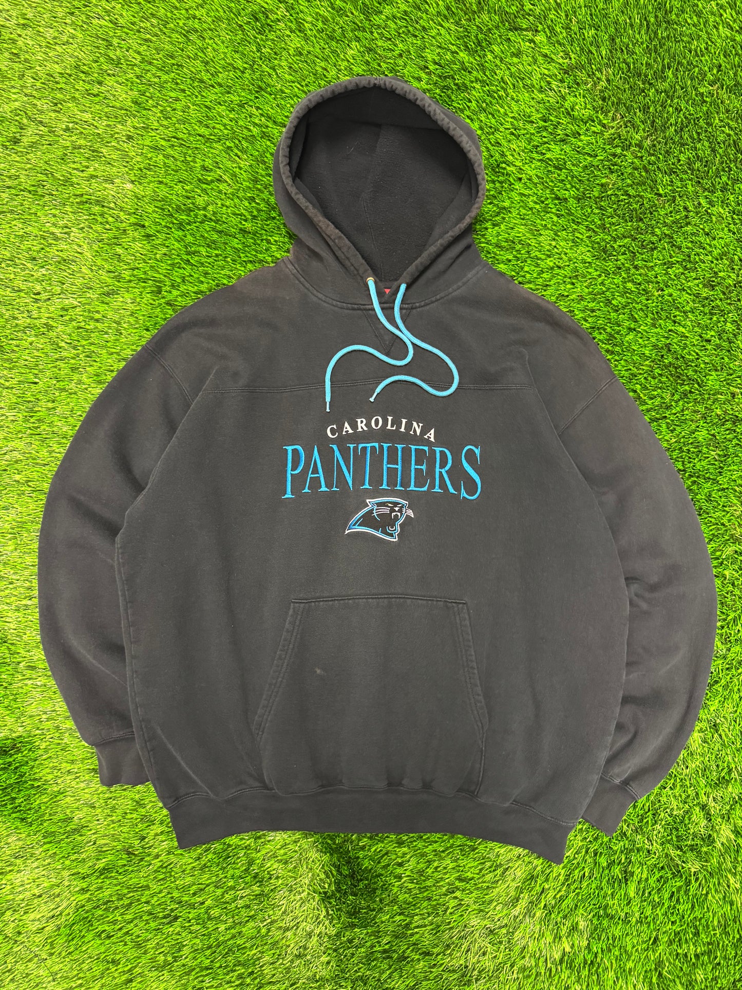 00s Carolina Panthers Spell Out Faded Hoodie (XL)