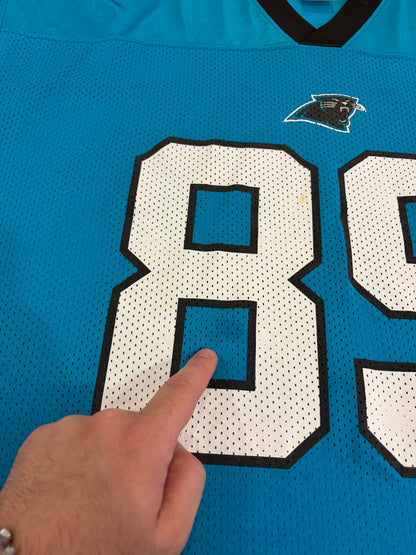 00s Carolina Panthers Steve Smith NFL Players Blue Jersey (XL)