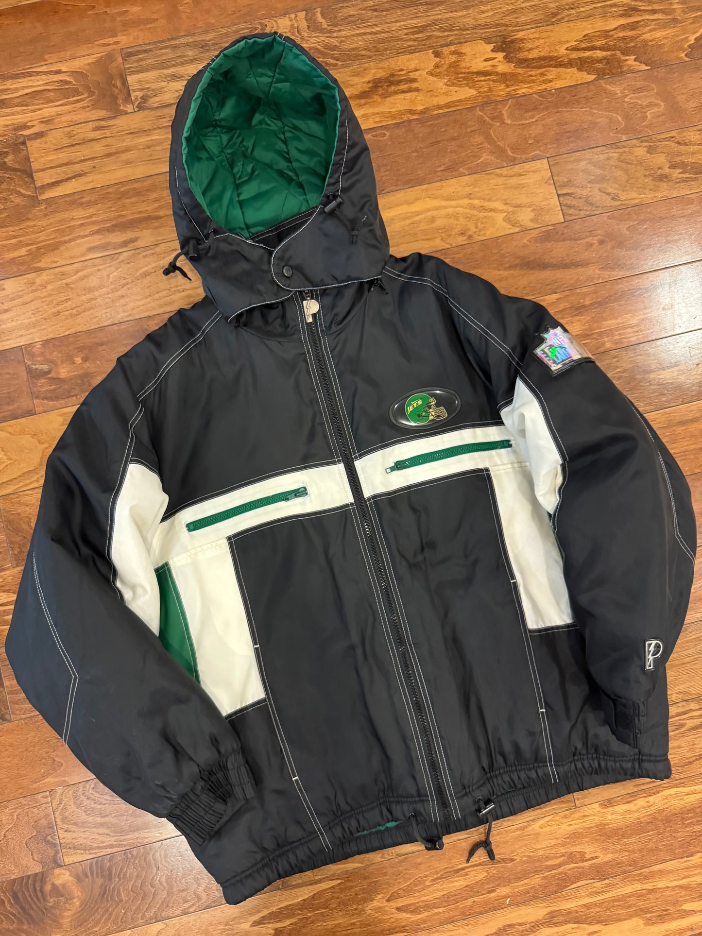 90s New York Jets Vintage Pro Player NFL Puffer Jacket (XL)