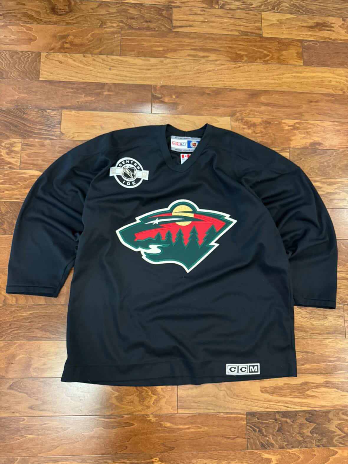 90s Minnesota Wild Stitched Vintage CCM Black Hockey Jersey (XL)