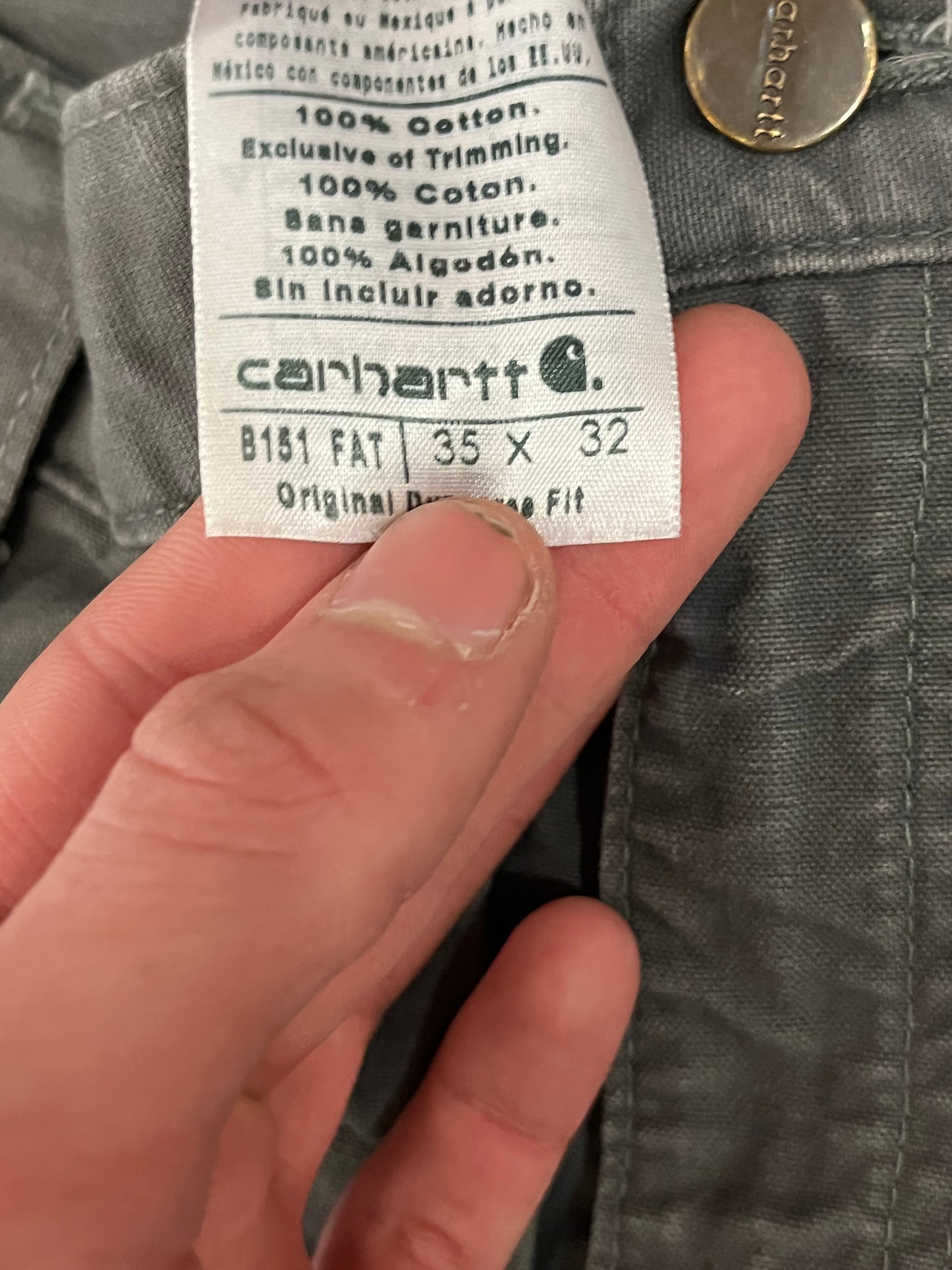 2012 Carhartt Fatigue Carpenter Pants (35 x 32)
