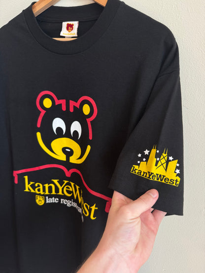 00s Kanye West Black "Late Registration" Vintage Music Tee (L)
