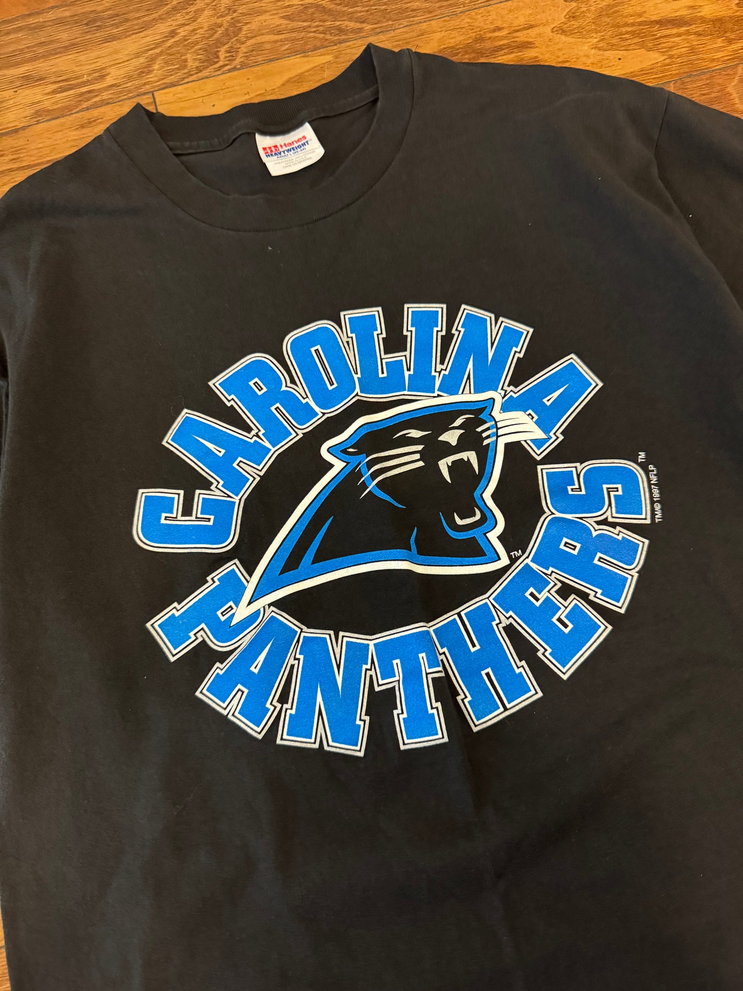 1997 Carolina Panthers Hanes Spell Out Tee (L)