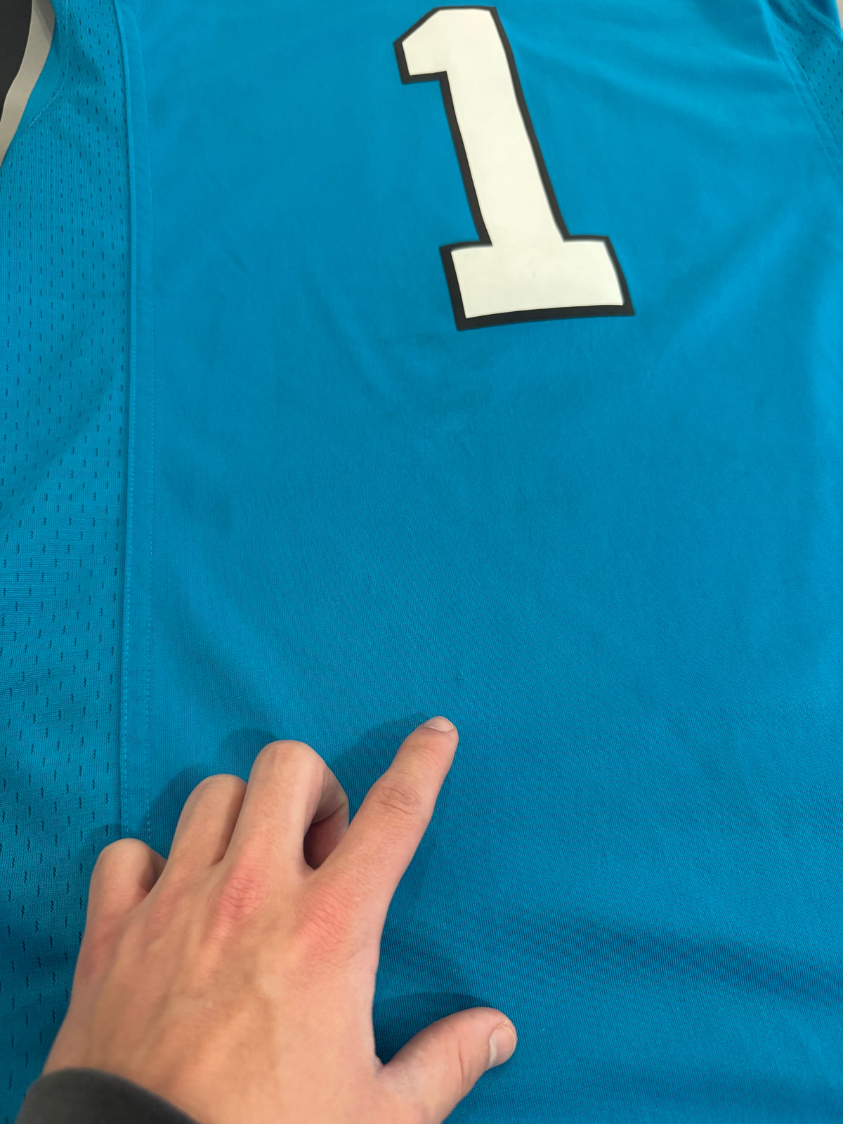 2016 Carolina Panthers Cam Newton Electric Blue Jersey (L)