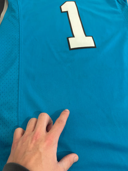 2016 Carolina Panthers Cam Newton Electric Blue Jersey (L)