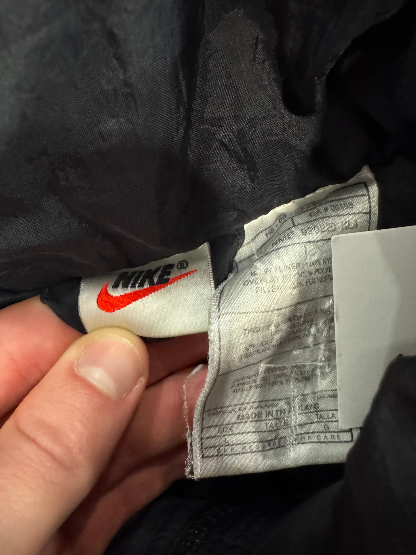 90s Nike Big Swoosh Puffer Jacket (L)