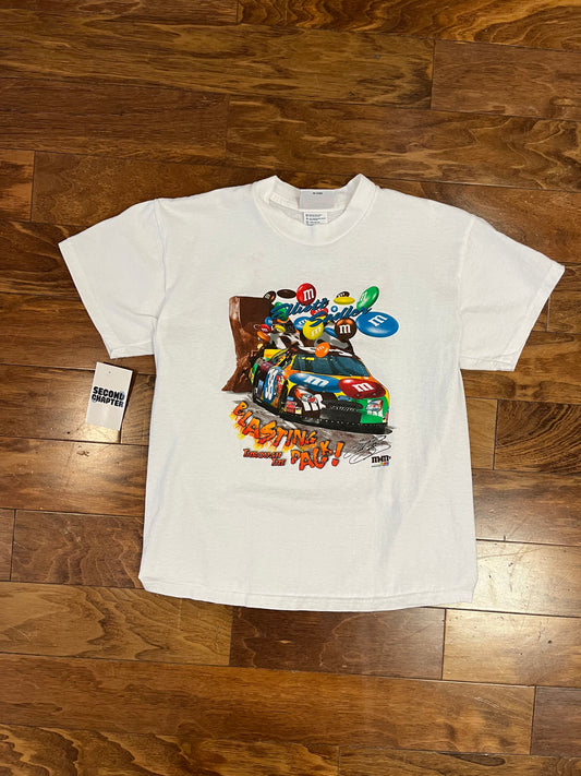00s Elliot Sadler M&Ms Racing Team Nascar Tee (Youth XL)
