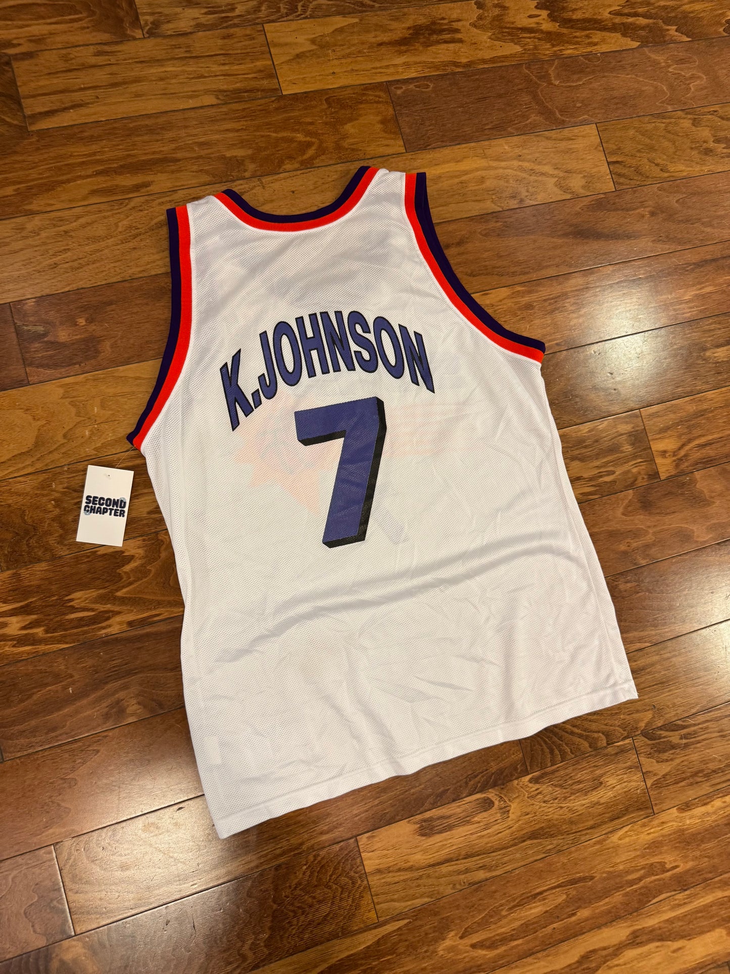 90s Phoenix Suns Kevin Johnson #7 Champion "Sun Burst" NBA Jersey (M)