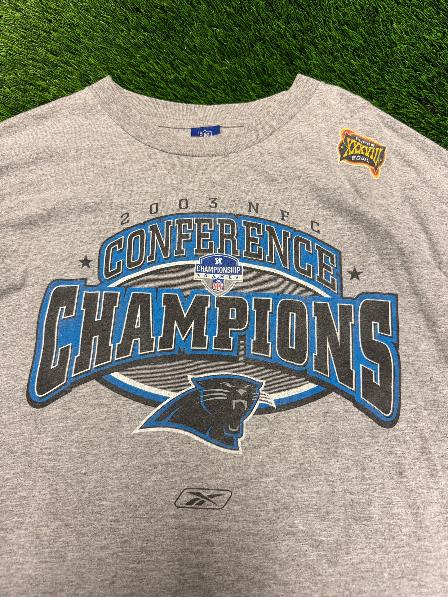 2003 Carolina Panthers NFC Champions Reebok Tee (XL)