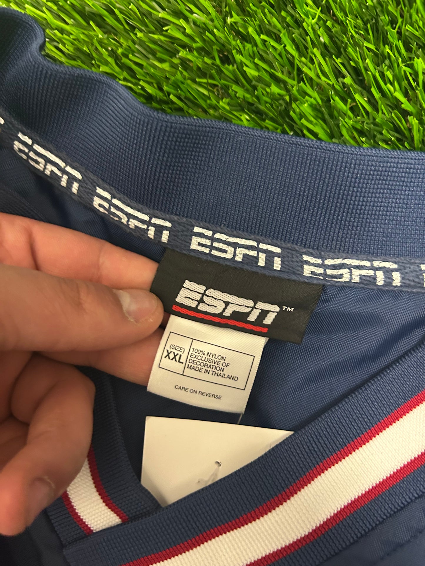 00s ESPN Spell Out Navy Windbreaker (XXL)