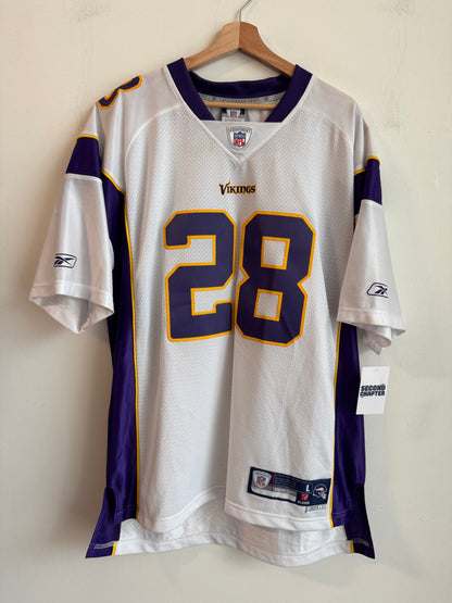 00s Minnesota Vikings Stitched Adrian Peterson Reebok Away Jersey (L)