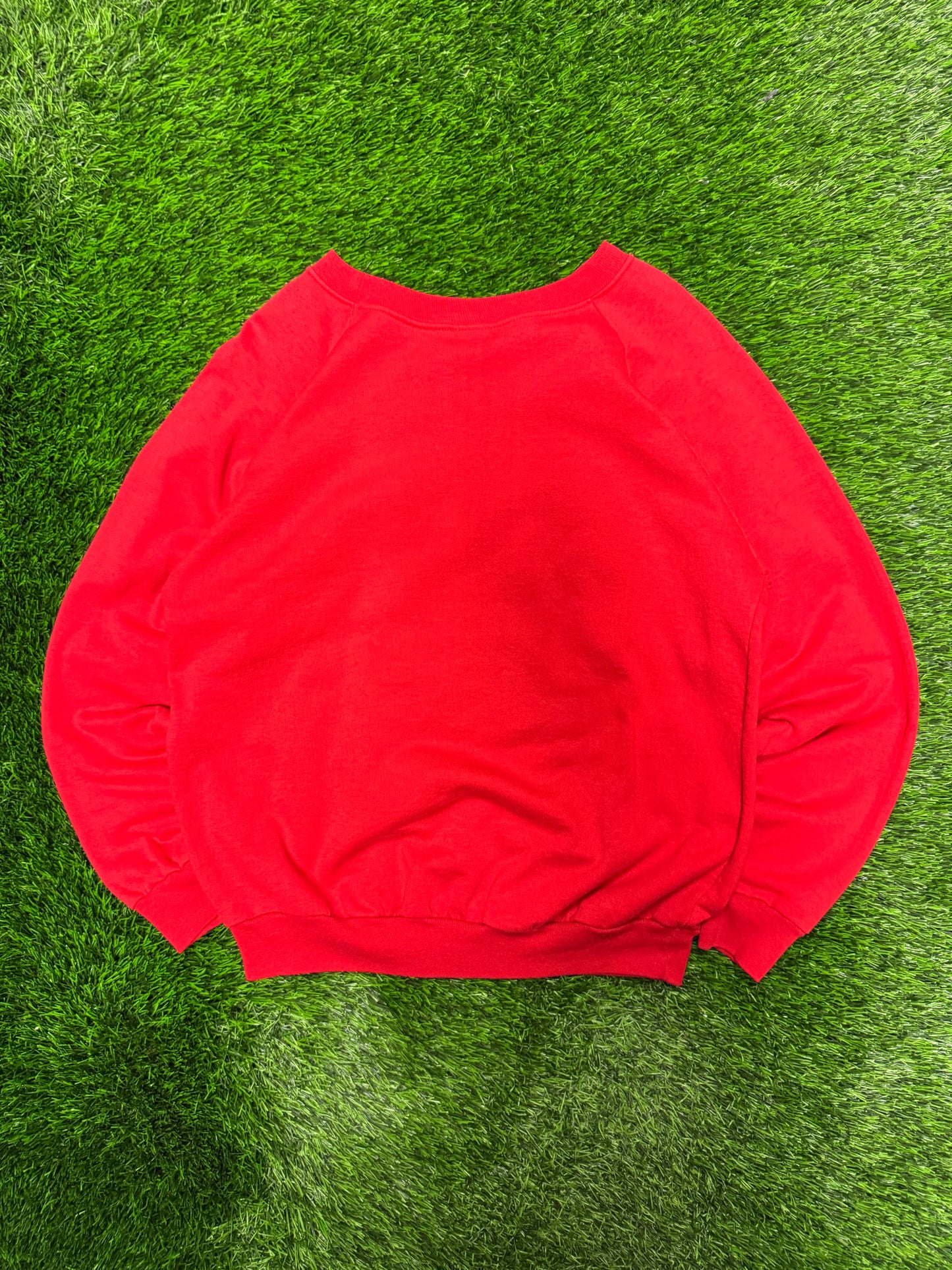 80s Chicago Bulls Spell Out Red Vintage Crewneck (L)