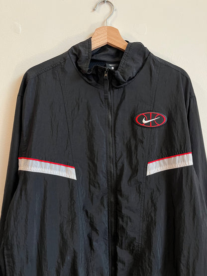 2010s Nike Spell Out Essential Black Windbreaker (L)