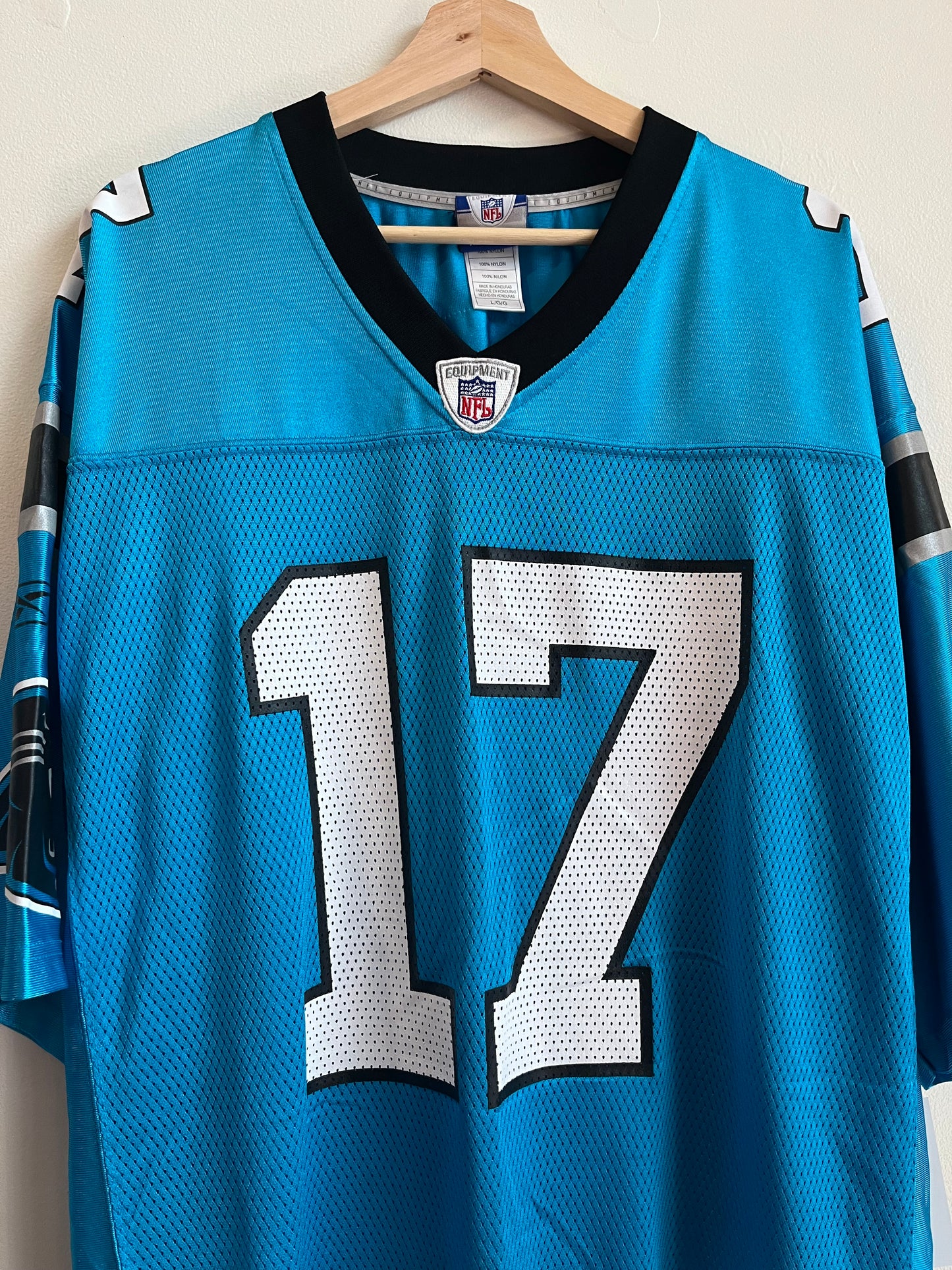 00s Carolina Panthers Jake Delhomme Blue Reebok Jersey (L)