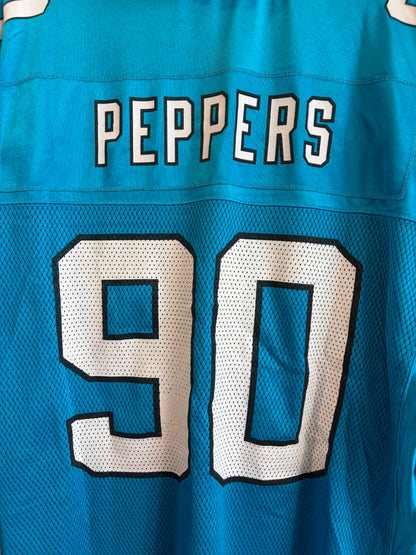 00s Carolina Panthers Julius Peppers Blue Jersey (L)